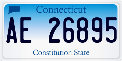 CT license plate AE26895