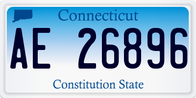 CT license plate AE26896