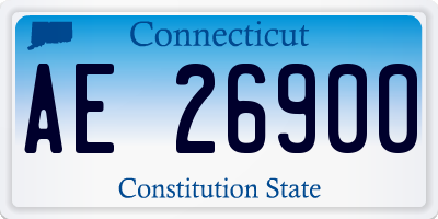 CT license plate AE26900