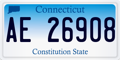 CT license plate AE26908