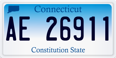 CT license plate AE26911