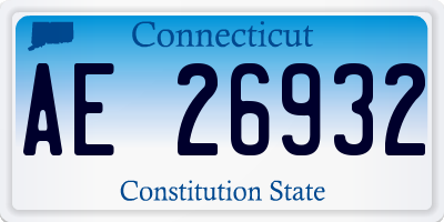 CT license plate AE26932