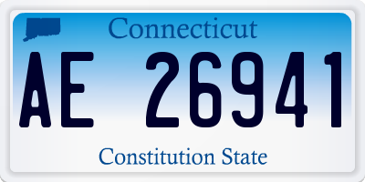 CT license plate AE26941