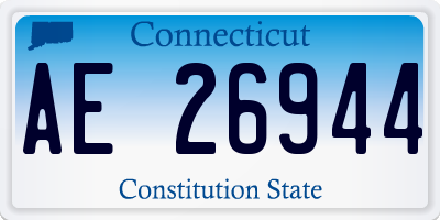CT license plate AE26944