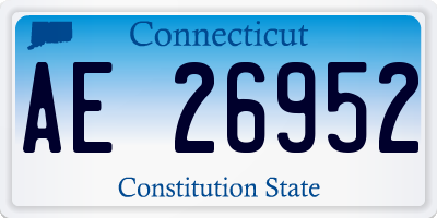 CT license plate AE26952