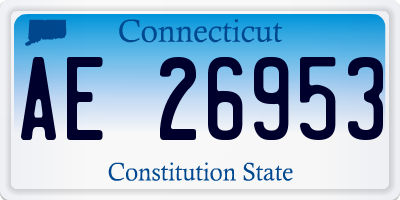 CT license plate AE26953