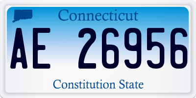 CT license plate AE26956