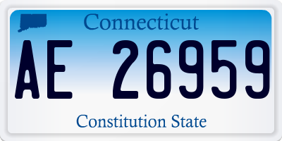 CT license plate AE26959