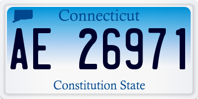 CT license plate AE26971