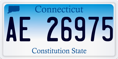 CT license plate AE26975