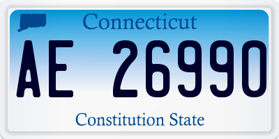 CT license plate AE26990