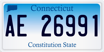 CT license plate AE26991