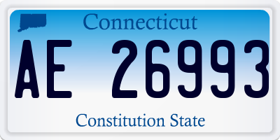 CT license plate AE26993