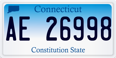 CT license plate AE26998
