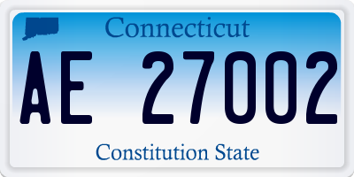 CT license plate AE27002