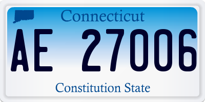 CT license plate AE27006