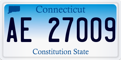 CT license plate AE27009