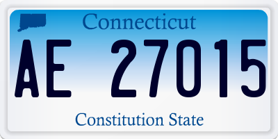 CT license plate AE27015