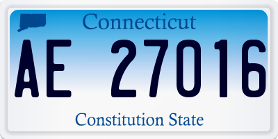 CT license plate AE27016