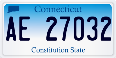 CT license plate AE27032