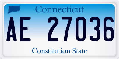 CT license plate AE27036