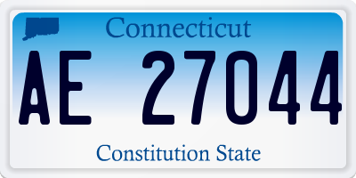 CT license plate AE27044