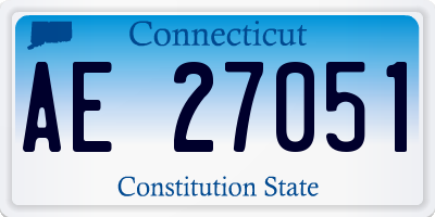 CT license plate AE27051