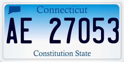 CT license plate AE27053