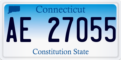 CT license plate AE27055
