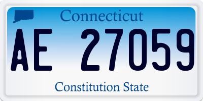 CT license plate AE27059