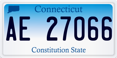 CT license plate AE27066
