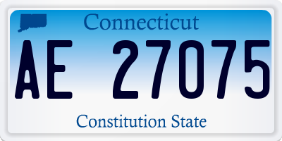 CT license plate AE27075