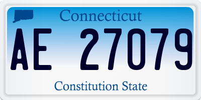 CT license plate AE27079