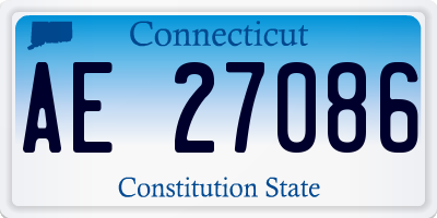 CT license plate AE27086