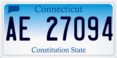 CT license plate AE27094