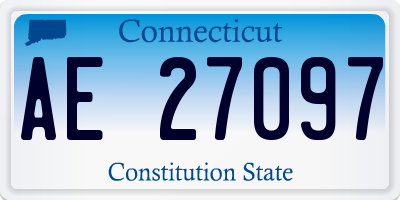 CT license plate AE27097