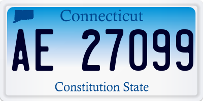 CT license plate AE27099