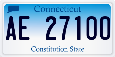 CT license plate AE27100