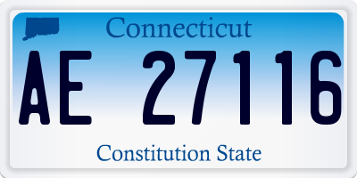 CT license plate AE27116