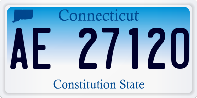 CT license plate AE27120