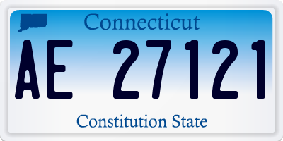 CT license plate AE27121