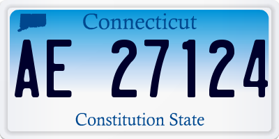 CT license plate AE27124