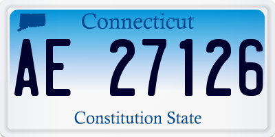 CT license plate AE27126