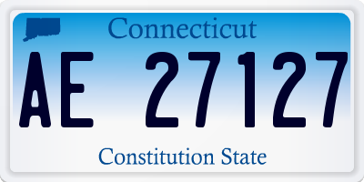 CT license plate AE27127