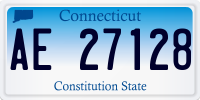 CT license plate AE27128