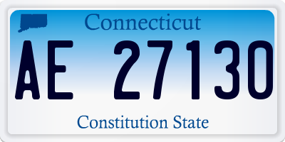 CT license plate AE27130