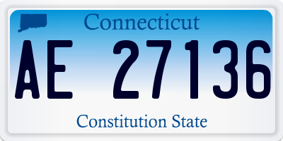 CT license plate AE27136