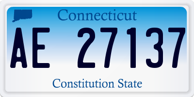 CT license plate AE27137