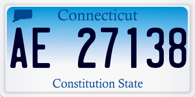 CT license plate AE27138