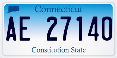 CT license plate AE27140